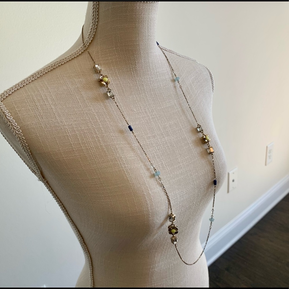 Blue beaded necklace